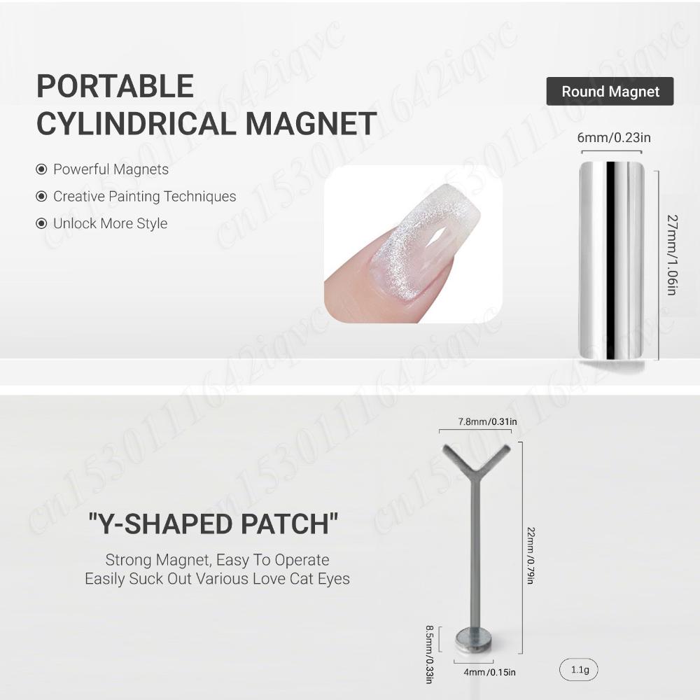 5/10/20Pcs Nail Magnetic Stick Cat Eye Magnet Y-Shape Ingot Designs Heart Shaped Nail Art Tools For DIY Gel Polishing Equipment