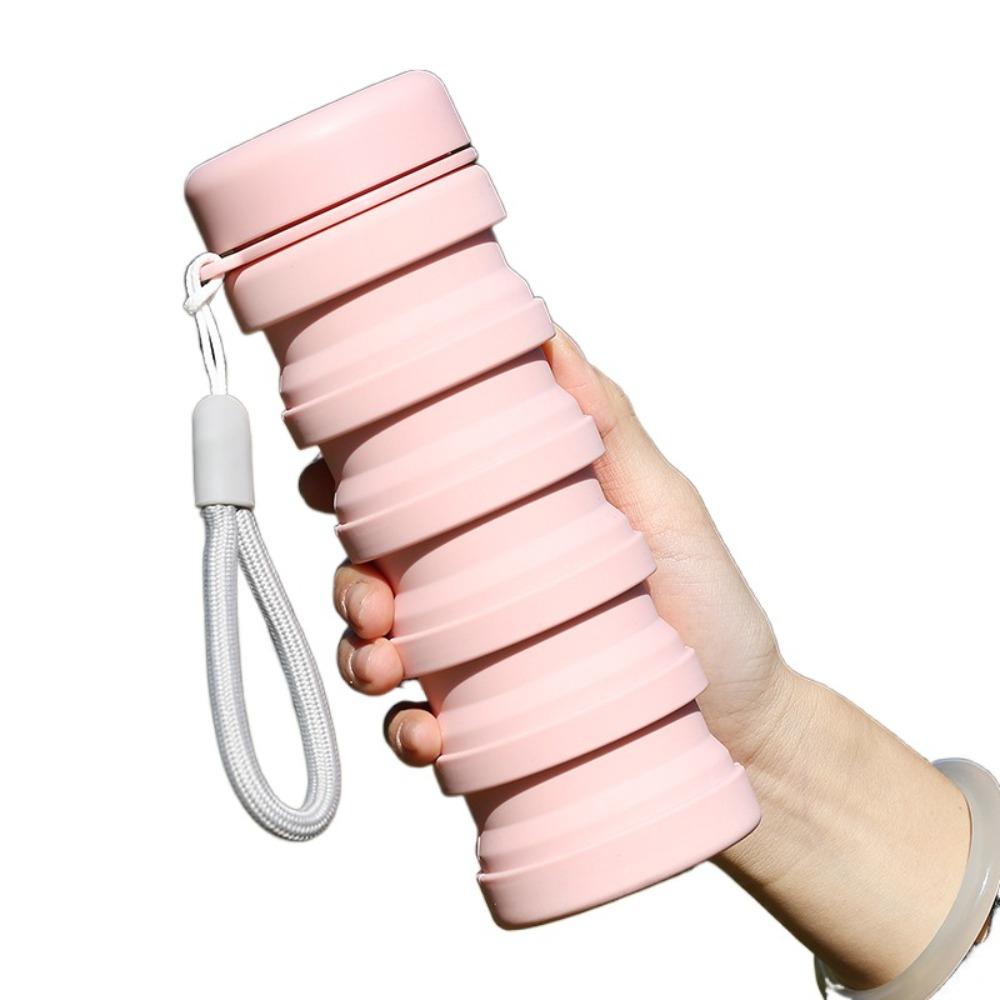 

500ML Collapsible Sport Bottle Retractable Foldable Drinking Cup Gym розовый
