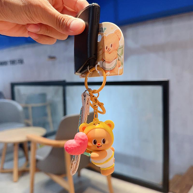 

Брелок «Причудливый сад Медвежонка Баттербира», Милый мультяшный медвежонок, Подвеска-шарм для сумки