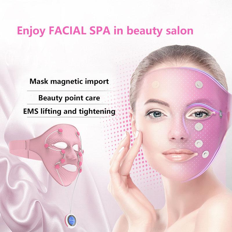 

Электрический V-образный массажер для похудения лица, силиконовая маска для лица розовый