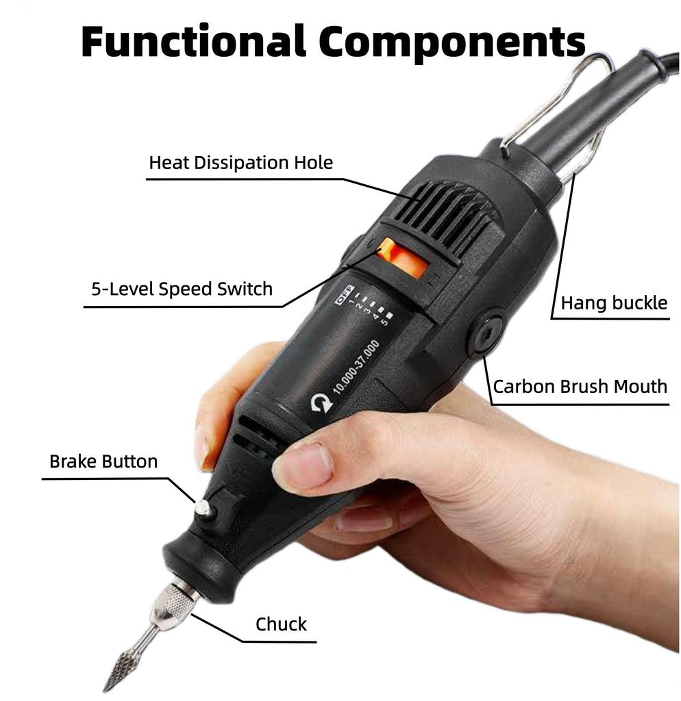 Electric Mini Grinder Set for Sanding,Polishing,Engraving,Cutting,Drilling Multi DIY Drill Rotary Grinder Set