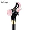 Ceramic Elephant Wooden Single Joint Fashion Wood Walking Stick Decorative Party Walking Cane Halloween Mace Wand Crosier 96cm