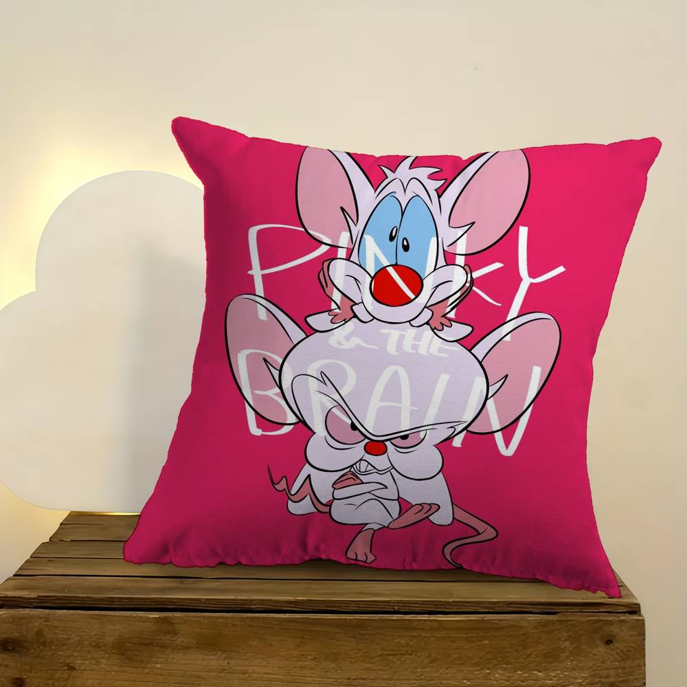 Cartoon Pinky And The Brain Cushion Cover 30X50 Polyester Sofa Cushions Decorative Throw Pillows Home Decoration Pillowcover
