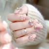 Prefabricated Nail Tips 30 Pieces Nail Stickers Heavy Industry, Butterfly Sister Flower Nail Fake Nail Patches H11