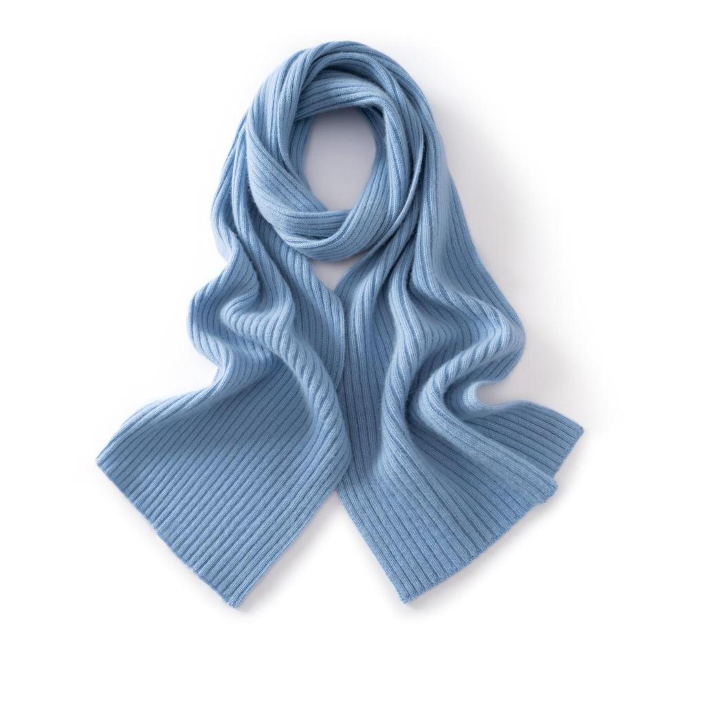 Unisex Thick Cashmere Knitted Scarf - Warm, Long, and Versatile Gift for Autumn-Winter