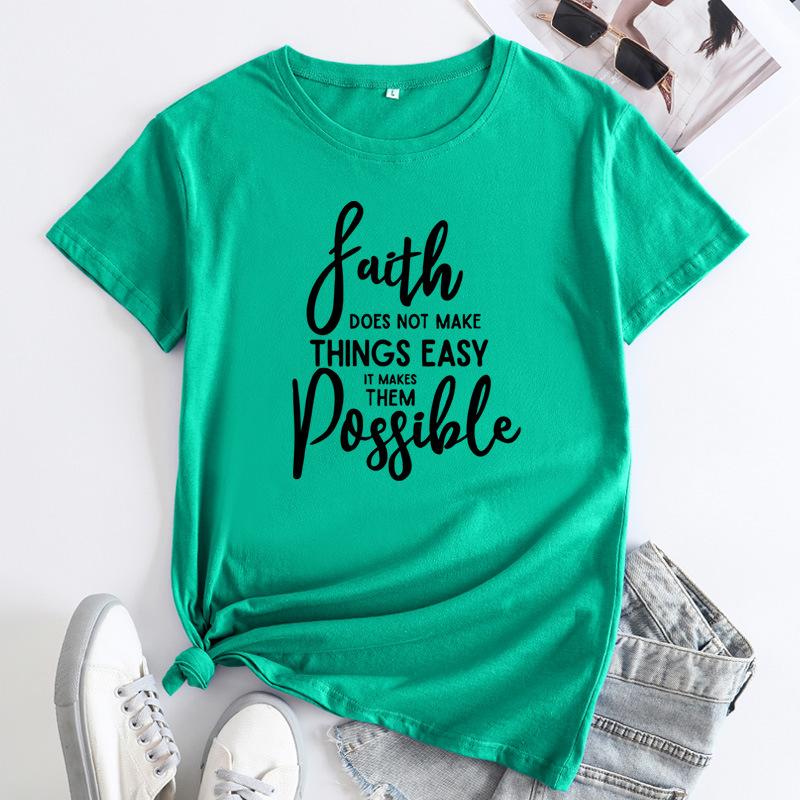 

Летние свободные топы с принтом, простая футболка с круглым вырезом из чистого хлопка, футболки с короткими рукавами для женщин S