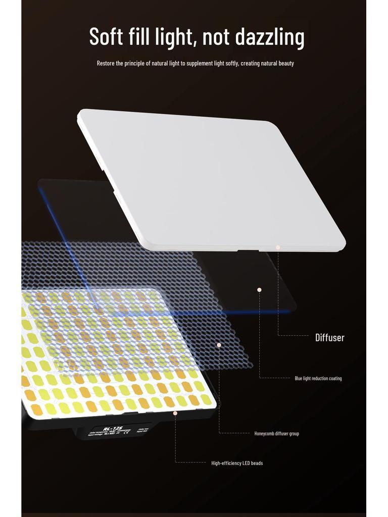 LED Fill Light for Female Live Broadcasters: Enhances Facial Brightness, Reduces Nasolabial Shadows, and Highlights Jawline.