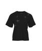 BMUETTE Flower Corsage Decorated T-Shirt Black