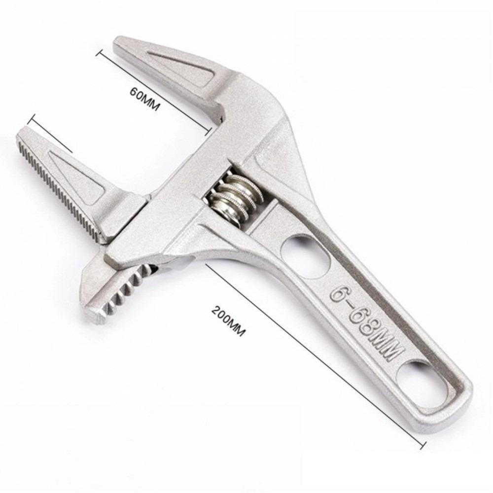 Aluminum Alloy Bathroom Wrench Adjustable Jaw Nut Removal Tool Universal Spanner  Plumbing Repair