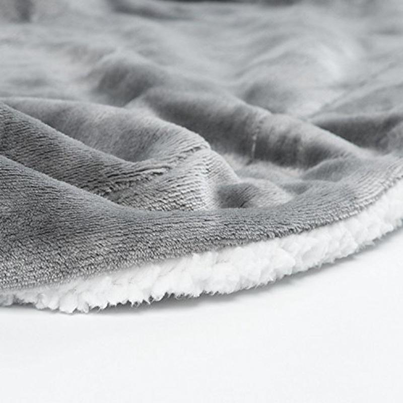 Double-Layer Lamb Fleece Cotton Blanket - Thick, Soft, and Comfortable with Customizable Logo for Office or Car Use.