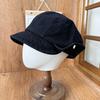 Gorra plana de algodón lavado de color liso informal para mujer, orejeras intercambiables, forma no fácil de colapsar, sombrero de moda para viajes de otoño e invierno