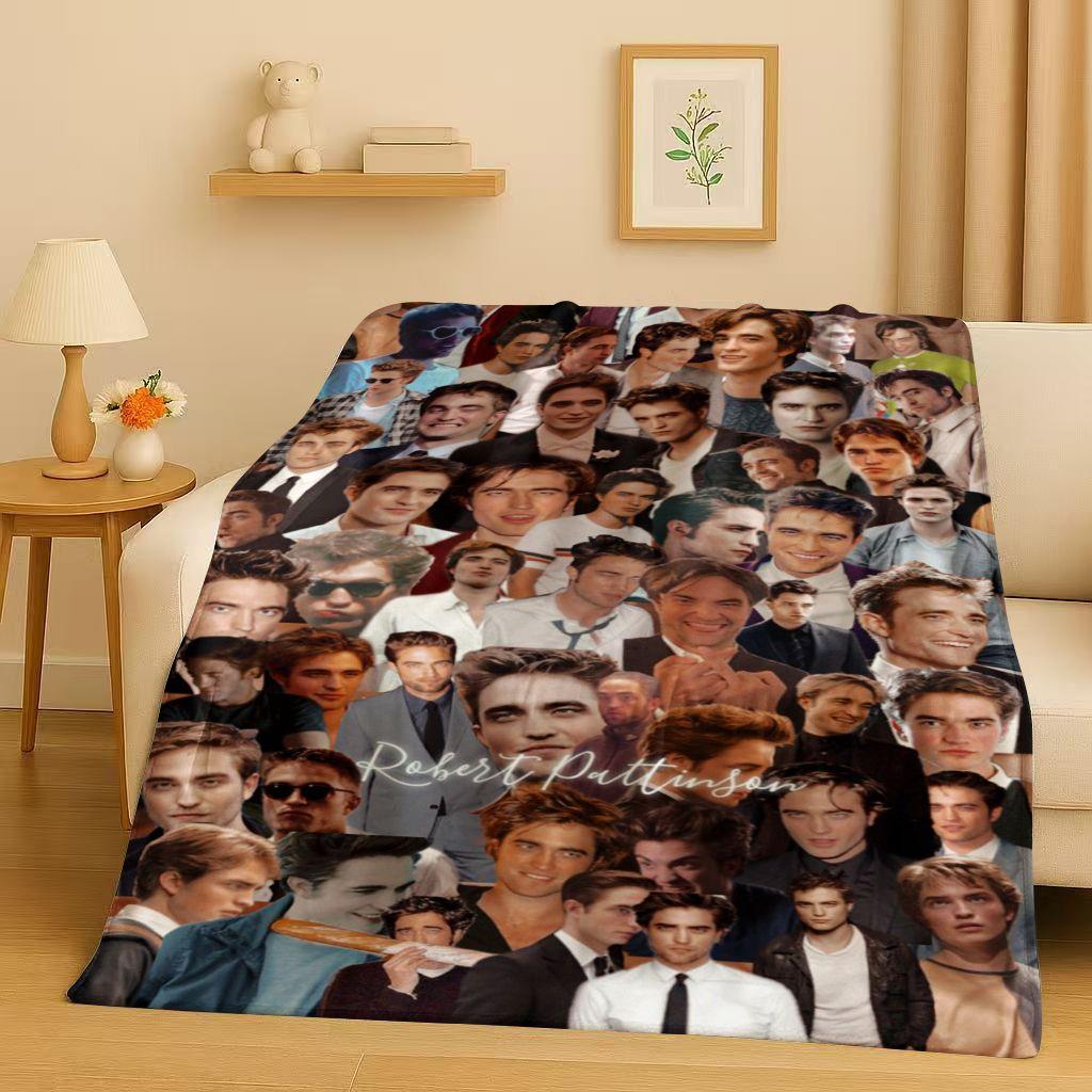 3D Twilight Saga Bella Edward Vampire Movie Flannel Blanket,Ultra Soft Warm Plush Throw for Home Bedroom Bed Sofa Cover Camping