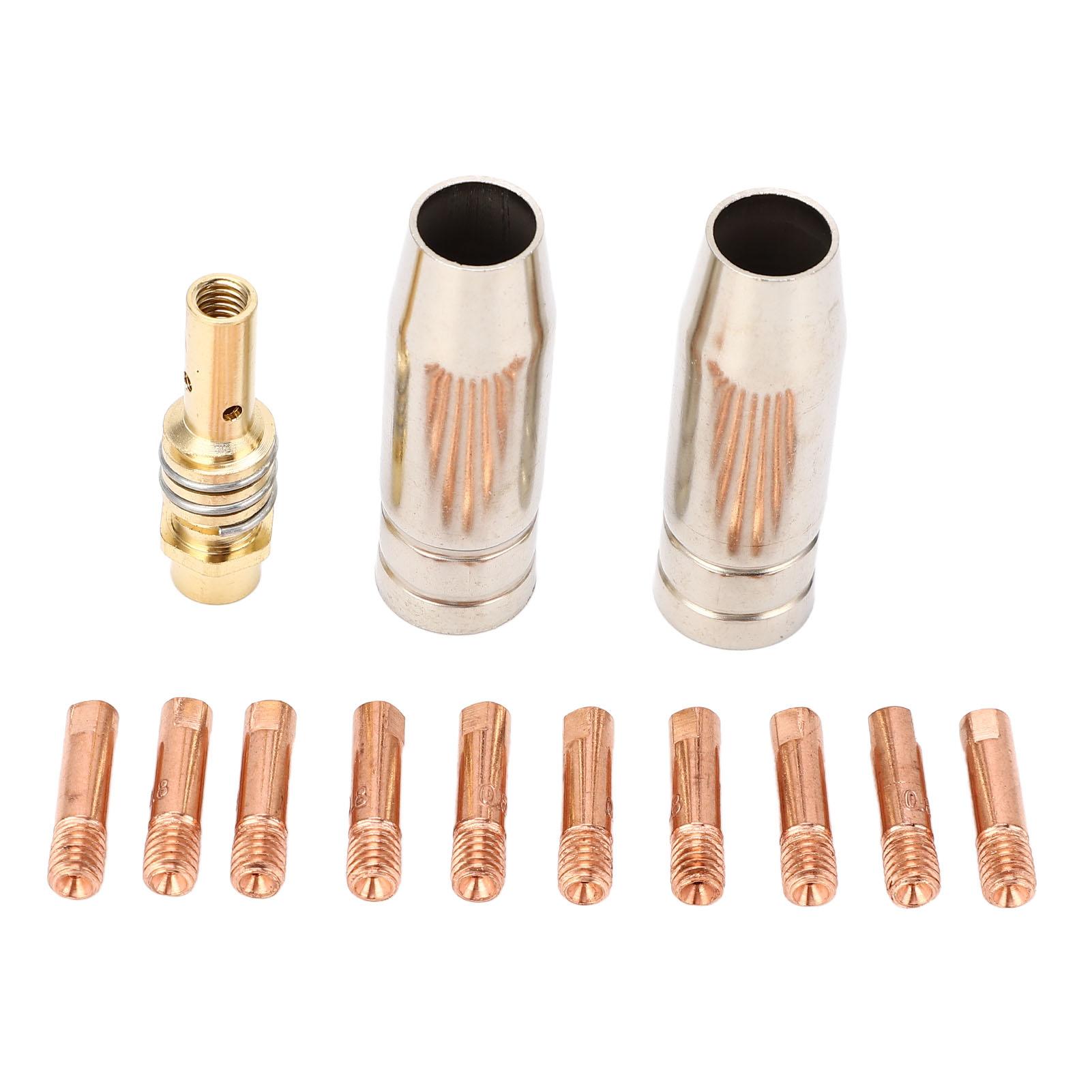 

13 шт. Токопроводящий контактный наконечник сопло красная медь сварочная горелка токопроводящий набор сопел для замены