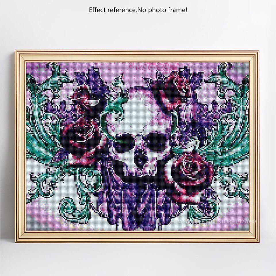 Cross Stitch Mosaic Full Round 5D DIY Diamond Painting Bone Gift Diamond Embroidery