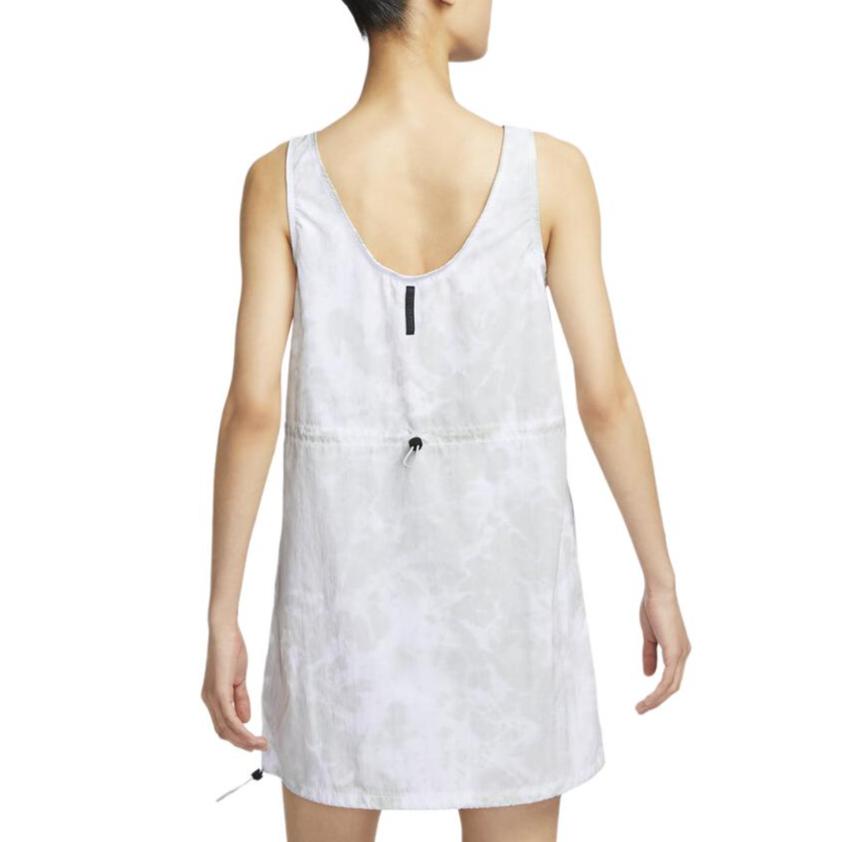 Nike Sportswear Tech Pack Logo Embroidered Tie-Dye Half-Zip Sleeveless Dress Women Dresses Light-Silver DV8486-034