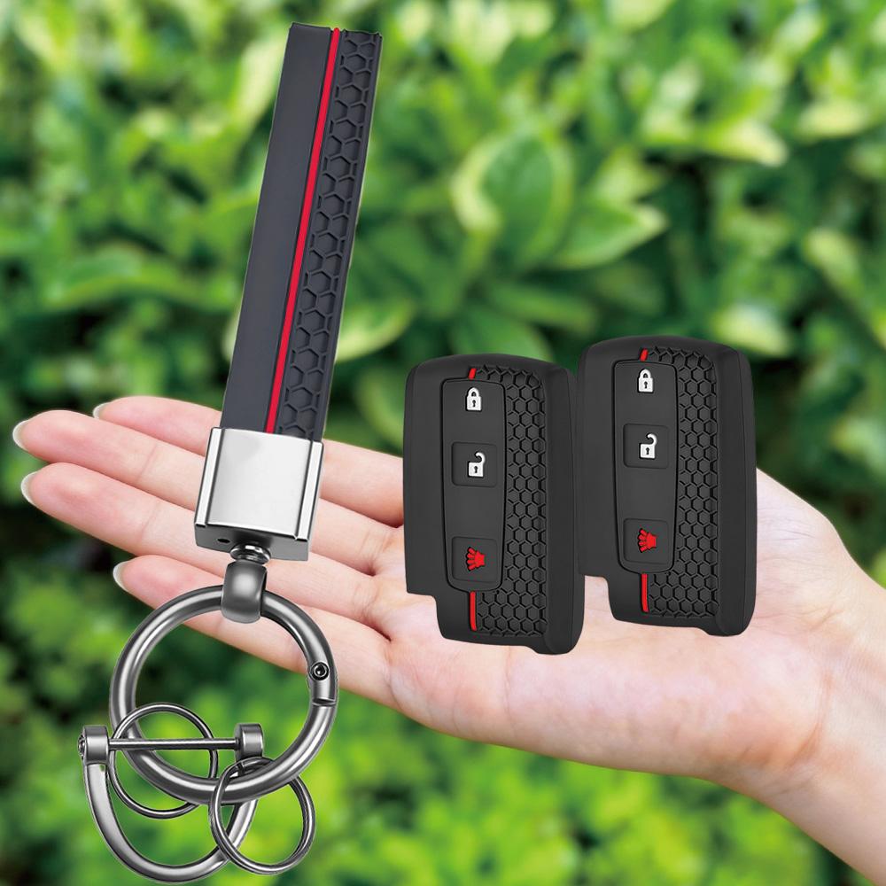 Silicone Car Remote Key Cover Key Fob Accessories Case for TOYOTA Corolla Verso 2004 2006 2007 Prius Gen 20 2005 2008 Keychain