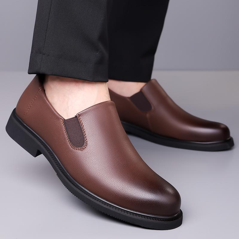 Mote Tykksålede Kontor Formelle Sko Herre Fritidssko Herre Slitesterke Sklisikre Rund Tå Loafers Business Dress Fottøy