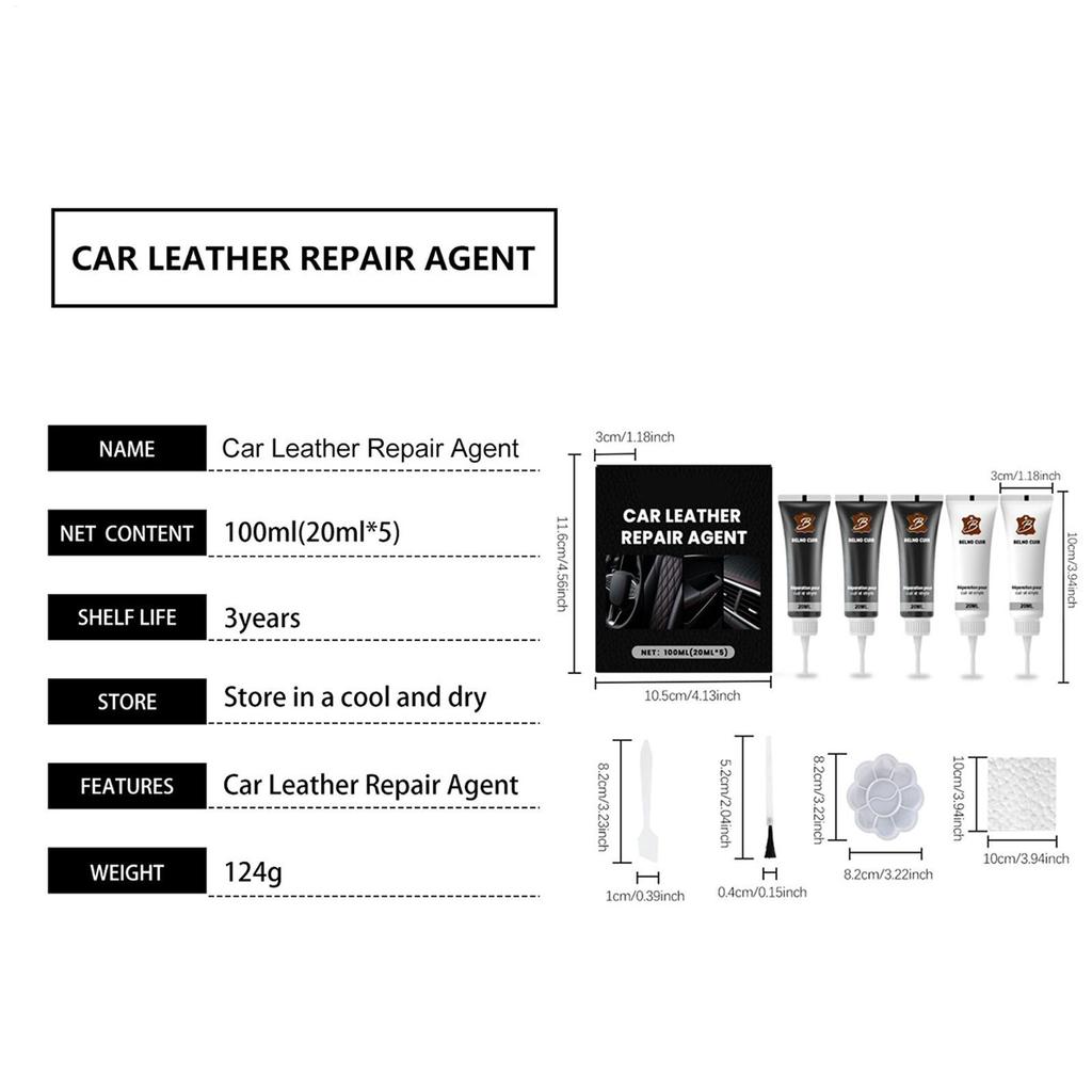 Automotive Leather Repair Kit Dashboard Renewed Color Paste Seat Scratches Removal Couch Saddle Handbag Furniture  Repair Tool