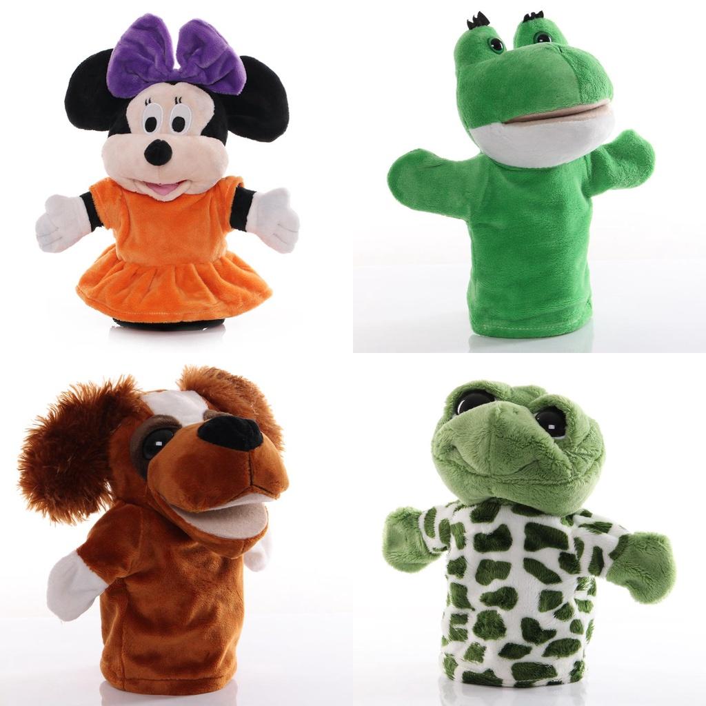 Wholesale Plush Toy Hand Puppet Cartoon Animal Doll With Movable Mouth Interactive Toy For Kindergarten And Parent-child Interaction 25cm Tall
