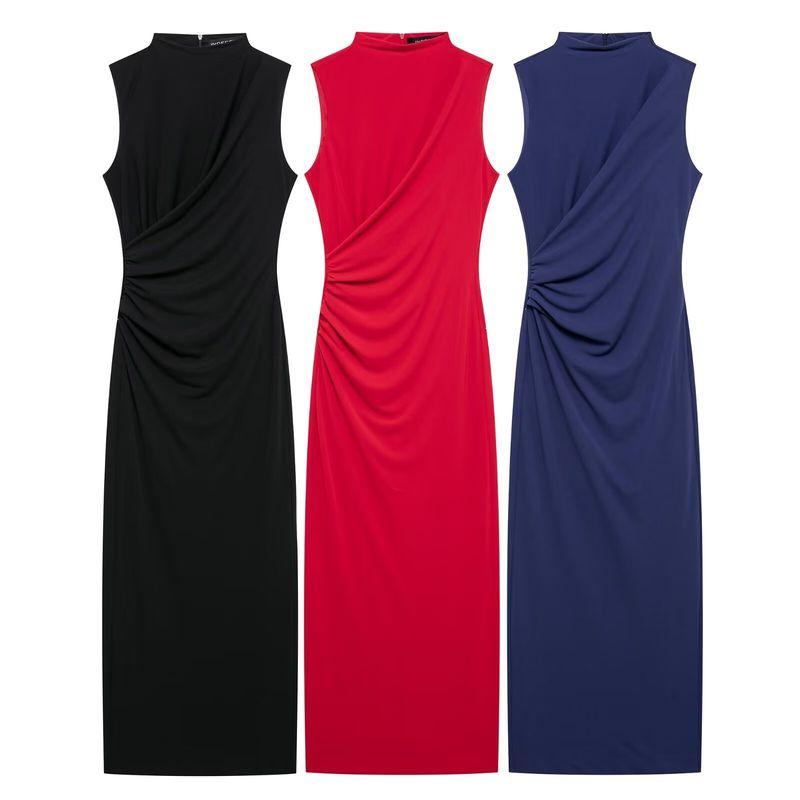 Kaslead New Arrival Women's Clothing Fashion Style Fashion Ruched Decoration Midi Skirt Dress 9224262