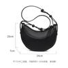 Damen Minimalistische Halbmond-Schultertasche PU-Leder Pendler Crossbody Mittlere Größe