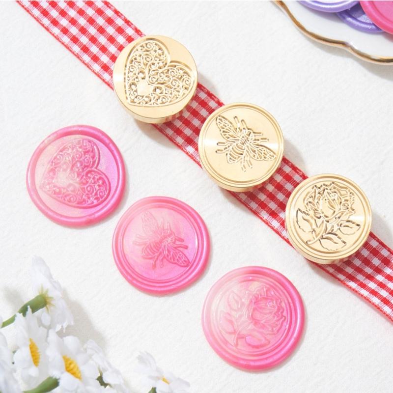 Retro Wax Seal Stamp Bees Heart Love Sealing Waxed Stamp for Invitation Envelopes Cards Photo Letter Decoration