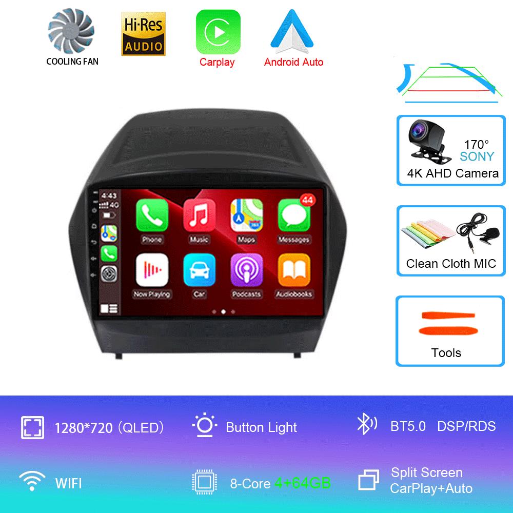 Autorádio Android 14 Carplay Auto Multimediální Přehrávač Pro Hyundai Tucson 2 LM IX35 2009-2015 Autorádio GPS Stereo 2din Hlavní Jednotka