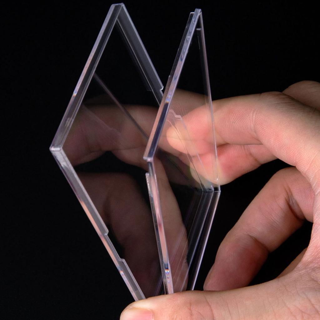 8Pcs Clear Hard Toploader Card Sleeves - Acrylic Protective Cases for Trading Cards TCG MtG Yu-Gi-Oh, Baseball Sports ZSY