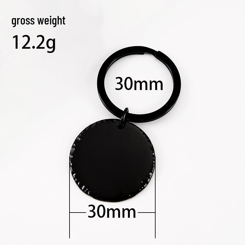 Stainless Steel Round Keychain with Laser Engraving & UV Color Printing