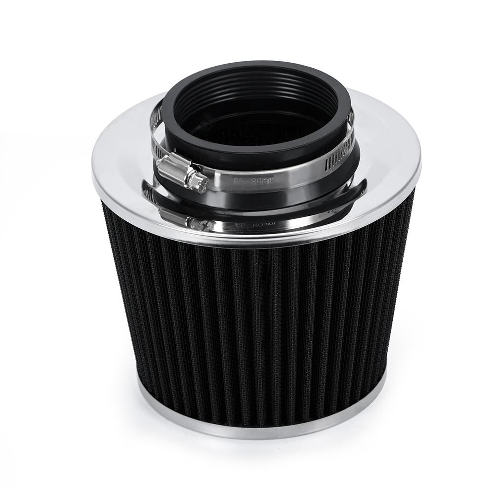 

LZONE - Universal 3 76mm Air Filter & Cold Air Intake Pipe Turbo Induction Pipe Tube Kit With Air Filter Cone JR-AIT28+IMK14 чёрный