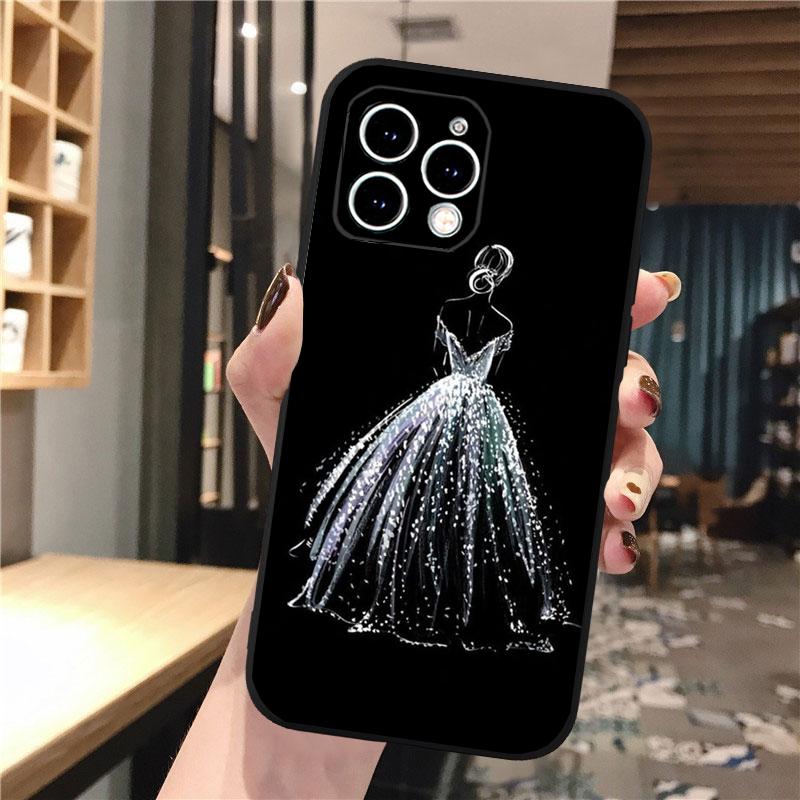 Wedding Dress Girl Phone Case For iPhone Samsung Galaxy Redmi Xiaomi Oppo OnePlus Note S A 7 8 9 10 11 12 13 14 20 21 22 23 53 54 Pro Max Plus Ultra
