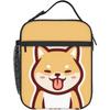Lunch Box Cute Shiba Inu Dog Cartoon Reusable Lunch Bag with Shoulder Strap for Women Men Girls Boys Meal Tote Bag