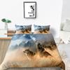 Wolf Print Povlečení Povlečení Povlečení Povlečení Povlak na přikrývku Povlak na polštář Prostěradlo/Dvoudílná královská 2/3dílná dekorace do ložnice