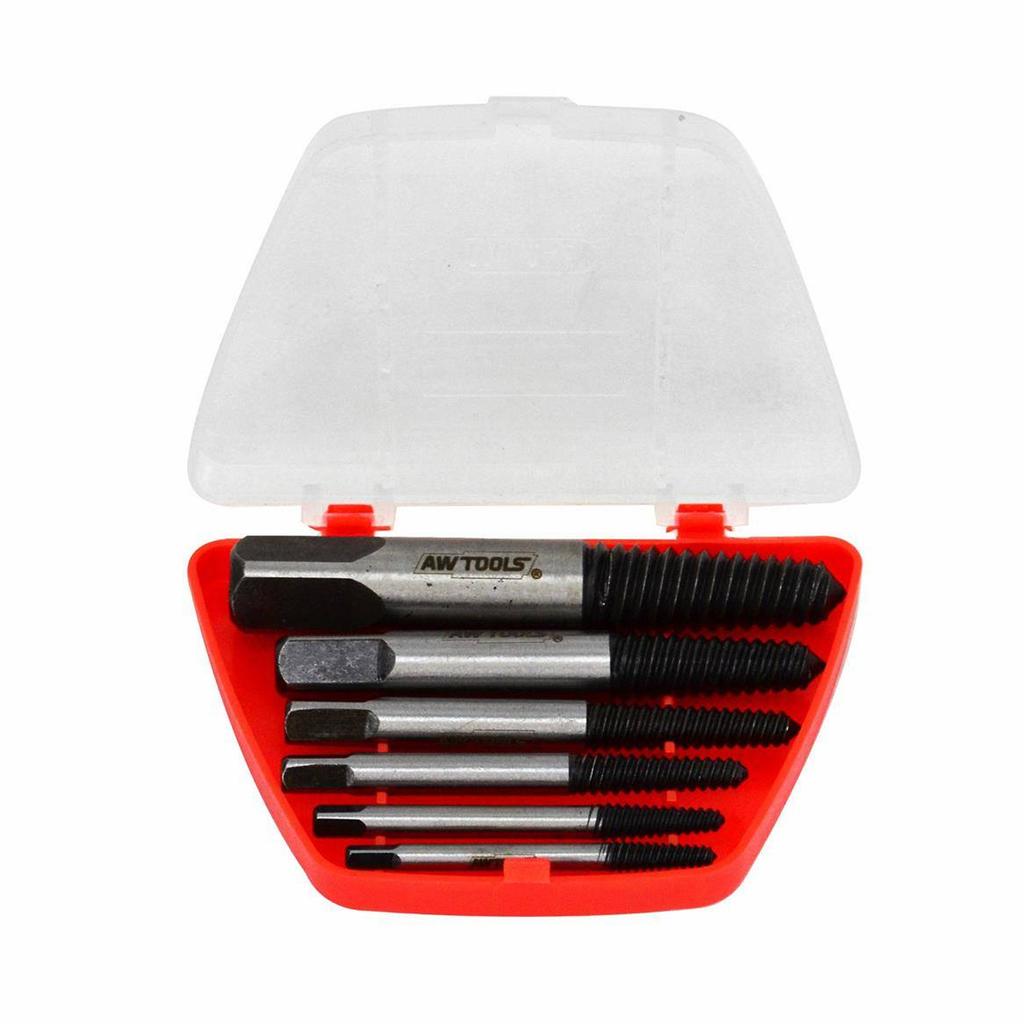AW Tools Chrome Vanadium Steel Screw Extractor Set (Pack of 6)