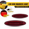 Red Lens LED Rear Fender Side Marker Lights For 1997-2004 Chevry Corvette C5