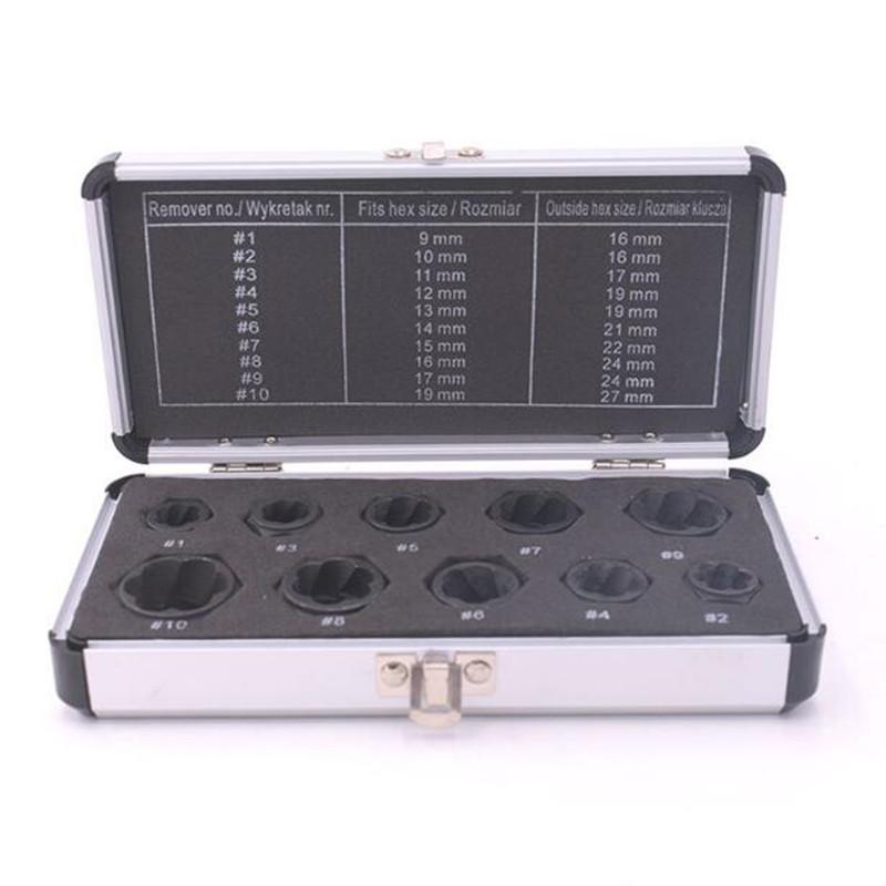 

9-19 мм Экстрактор для удаления гаек и винтов Инструмент для нарезания резьбы поврежденных болтов Набор экстракторов с торцевым ключом Набор сверл Экстрактор Ручной набор инструментов для болтов Short