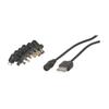 Jaycar Direct Current USB Cable with 6 Plugs 1m