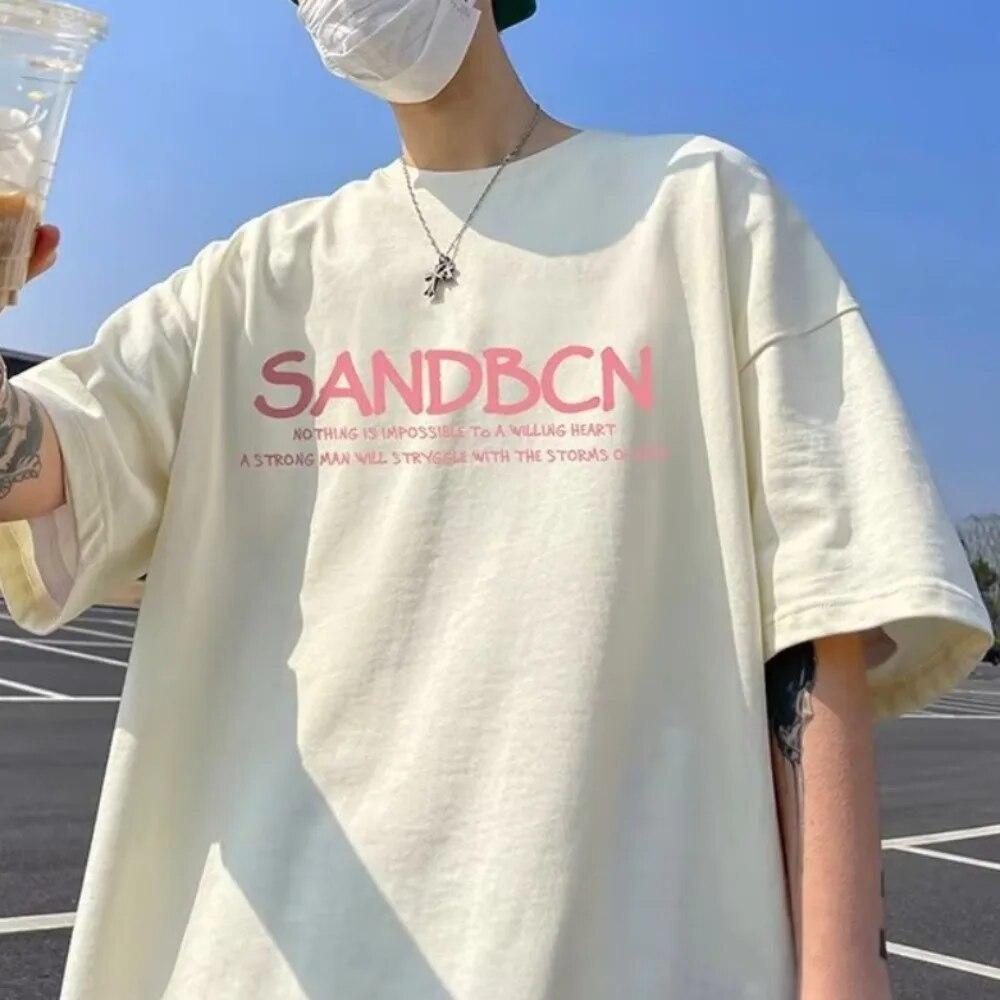 100% Baumwolle Schwergewicht Amerikanische Mode Grafikdruck Locker Kurzarm T-Shirt Oversized T-Shirt für Damen