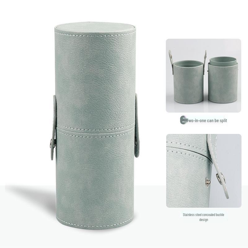 Portable Dustproof Makeup Brush and Pencil Storage Tube with Cover