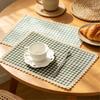 Tovaglietta Rettangolare da Pranzo, Tovaglietta da Tavola in Tessuto a Quadretti 30 X 40 Cm per Posizionamento Individuale dei Posti per i Pasti