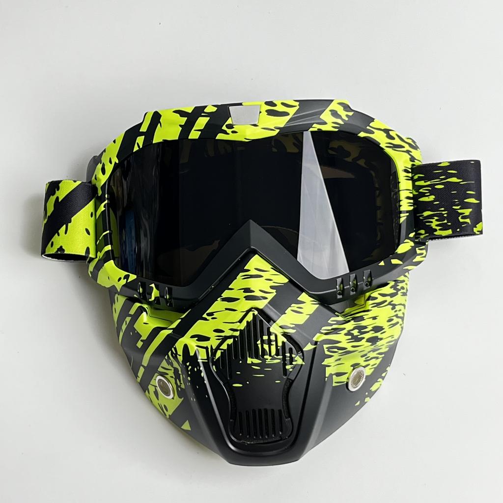 Windproof Outdoor Mask Glasses Men Off-road HD Lens MX MTB ATV Anti-Fog Full Face Protection Tactical Helmet Mask Adjustable