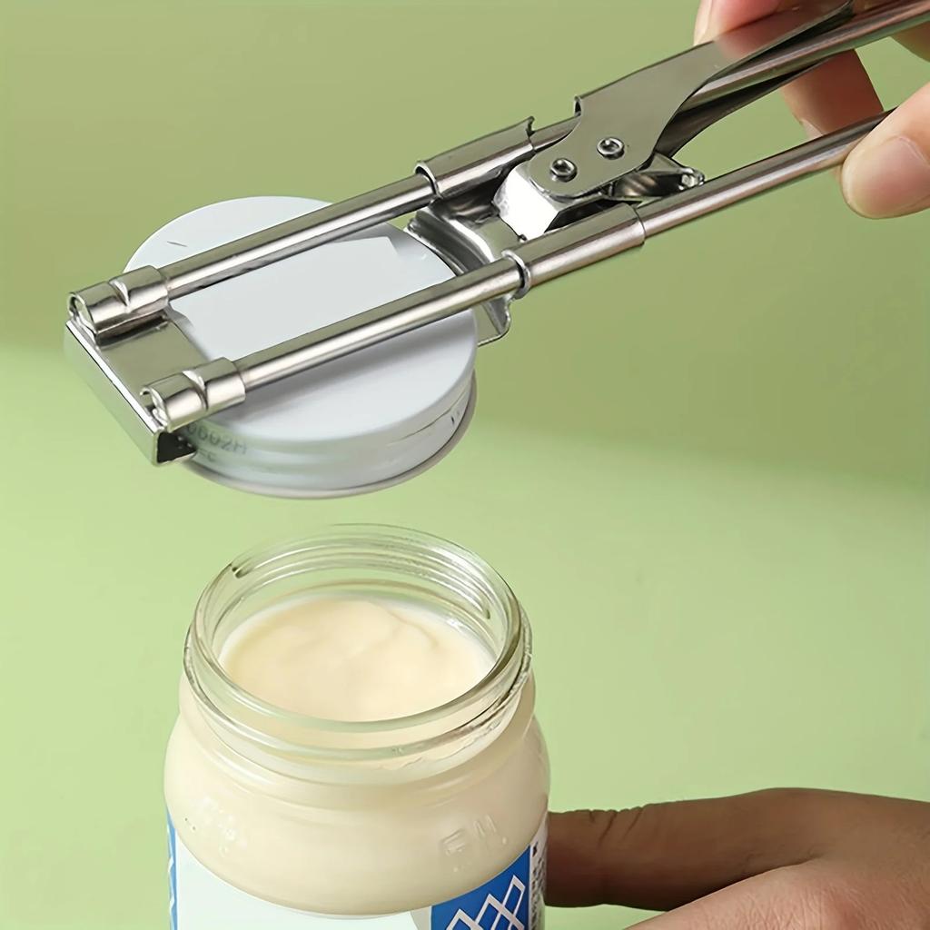 A Sturdy and Durable Kitchen Tool Suitable for Cans and Bottles, Adjustable Manual Stainless Steel Can Opener, Multifunctional