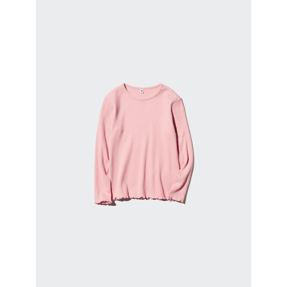 Uniqlo Japan Girls Ribbed Crew Neck T shirT