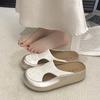 Silver thick-soled heightened pinch-on flip-flops for women's outerwear 2025 summer new fashionable versatile beach cool slippers