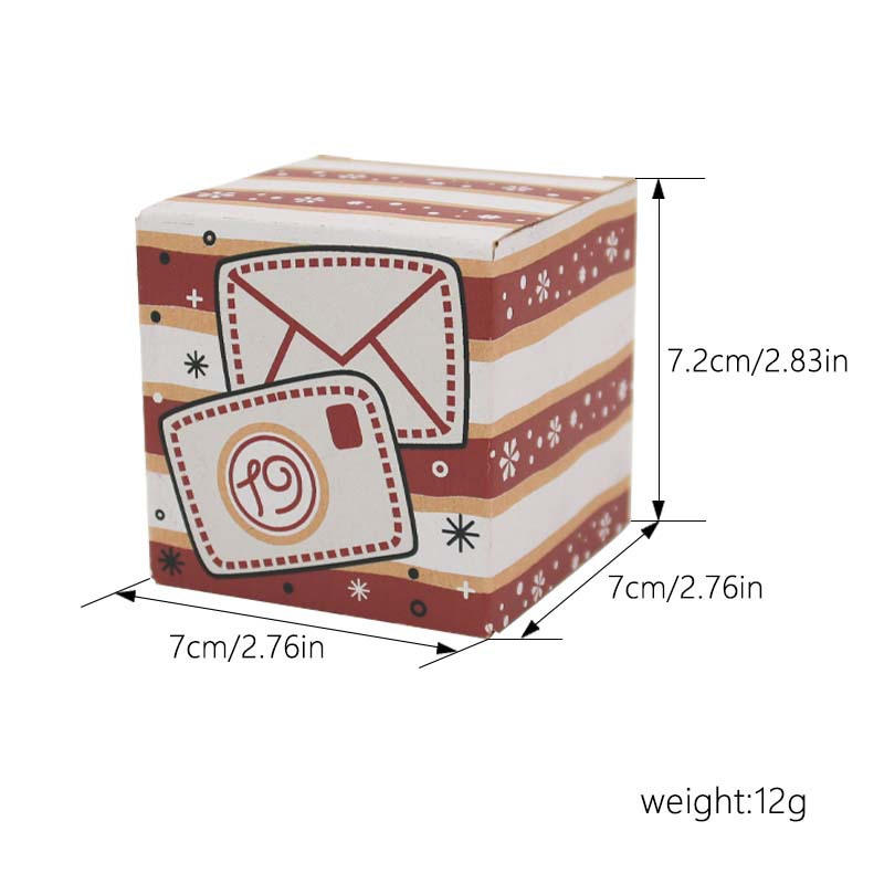 24 Pcs DIY Kraft Paper Christmas Advent Calendar Boxes Christmas Cardboard Number Boxes for Kids Adults School Office Xmas Holiday