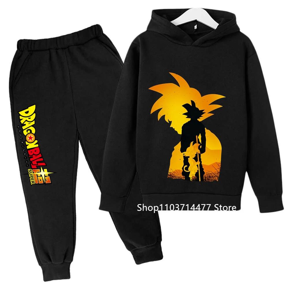 

Boys Girls Clothes Dragonball Goku Hoodie Set Kids 2pcs Spring Autumn Toddler Girls Cartoon Hooded Pants Tracksuit Clothing 110