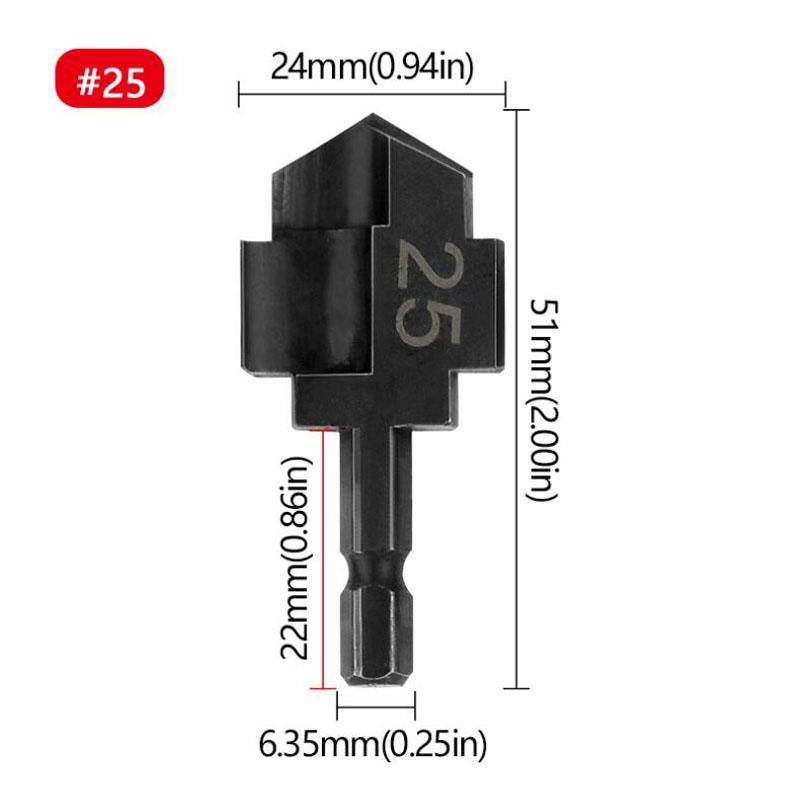 PPR Lifting Stepped Drill Bit Hexagon Shank Water Pipe Connection Tool 20/25/32 For Plumber Water Pipe Puncher Drill Bit