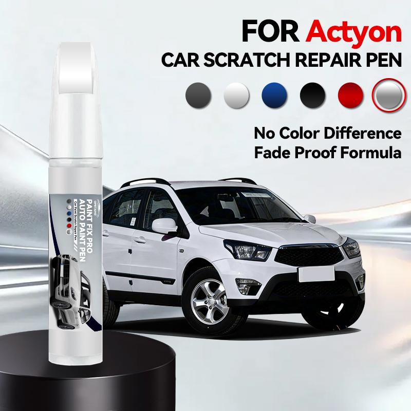 

For KGM SsangYong Actyon Paint Repair Pen Touch Up Scratch Remover DIY Auto Accessories Grand White Iron Silver Space Black Blue срібний