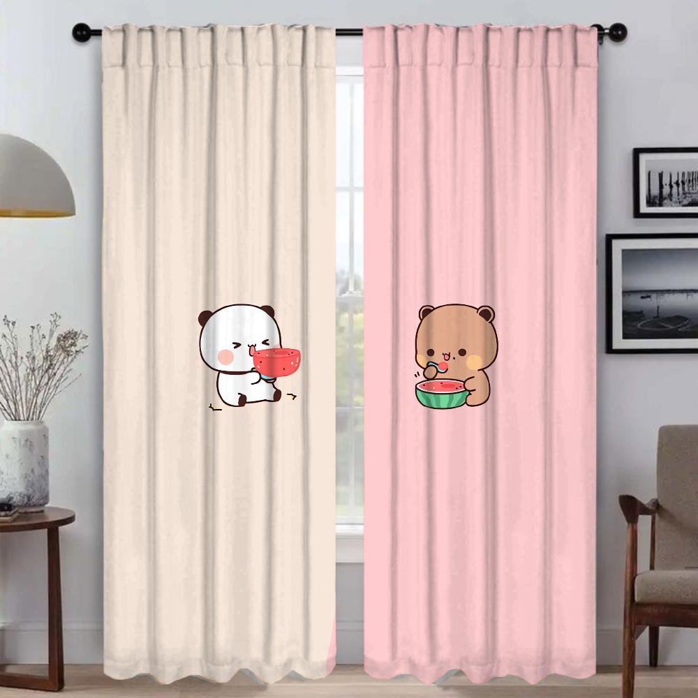 Bubu and Dudu Tulle for Bedroom Kitchen Curtains for Living Room Curtain Blackout Curtains 2 Pieces Shades Partition Elegant