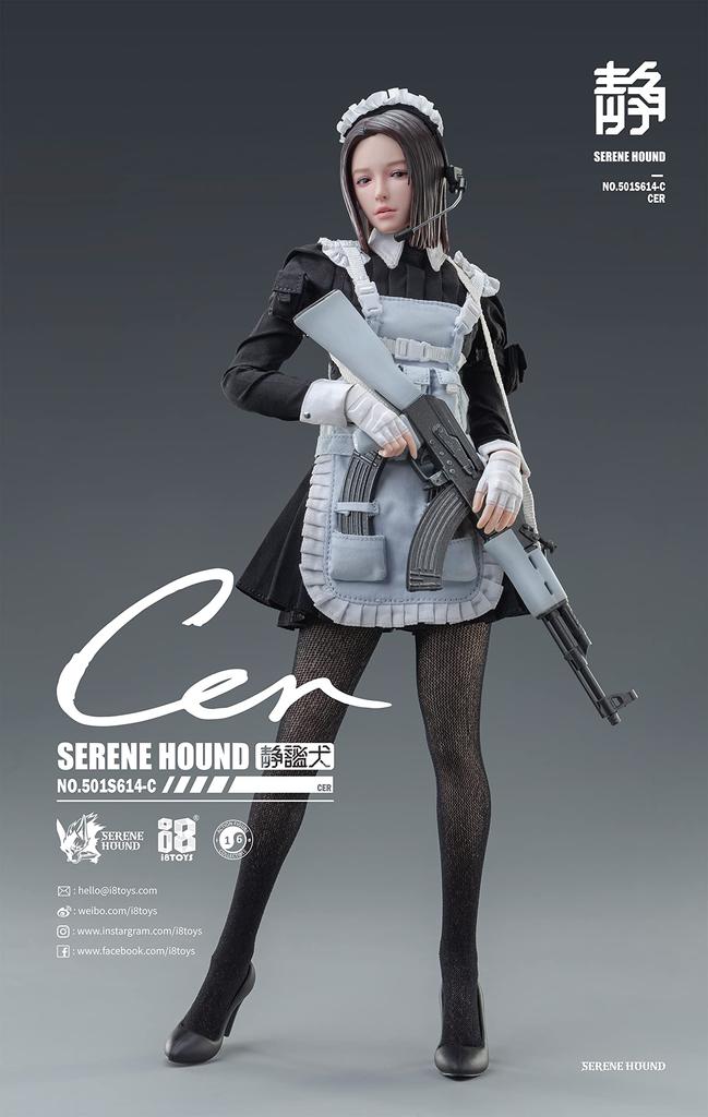 I8TOYS SERENE HOUND Series 501S614 C Cerberus Maid Corps Cell Scale PVC Silicone Metal Painted Movable Figure 1/6 & &